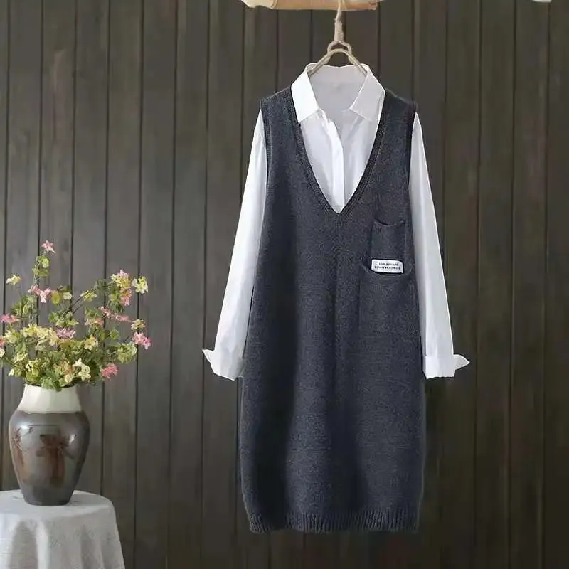 Znbbw style knitted vest women autumn and winter Korean versatile casual camisole medium length sleeveless sweater vest female - Image 5