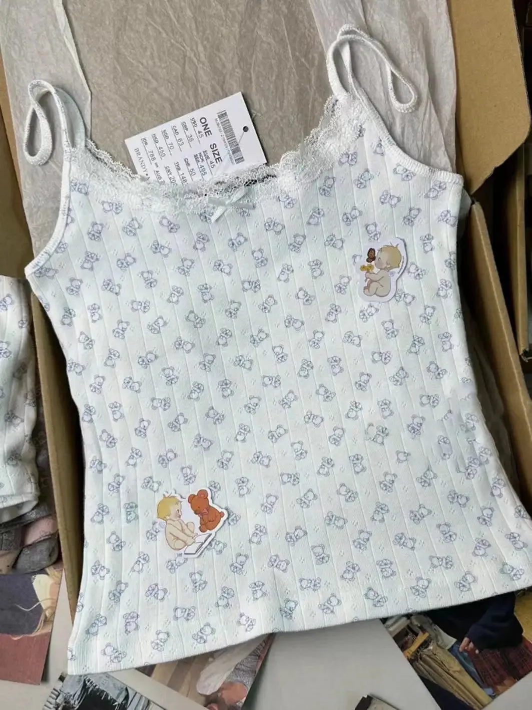 Znbbw Bear Print Eyelet Casual Long Pants Women Clothes Cotton Elastic Waist Home Trousers Vintage Cute Autumn Straight Pants - Image 14