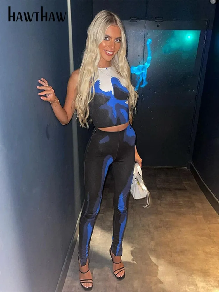 Znbbw Women Tank Tops Long Pants Two Piece Sets Outfits Streetwear 2023 Summer Fall Clothing Wholesale Items For Business - Image 2