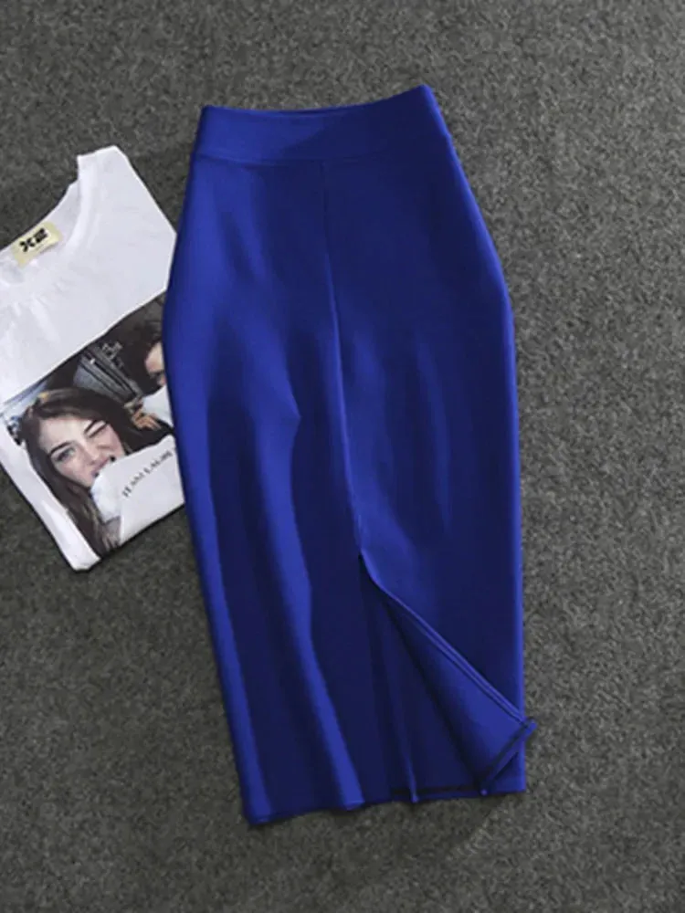 Znbbw Women's Pencil Skirts Solid Pur High Waist Slim Skirt Fit Girl Summer Office Lady Elastic Female Sexy Tube Faldas PL211 - Image 6