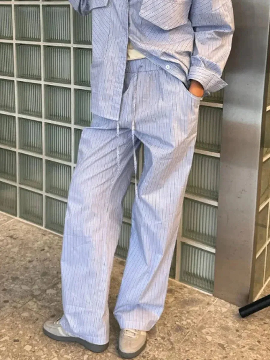 Znbbw Women's Vintage Comfy Casual Stripe Print Pants Drawstring Elastic Waist Loose Pants Trousers 2000s Aesthetic Bottoms Streetwear - Image 2