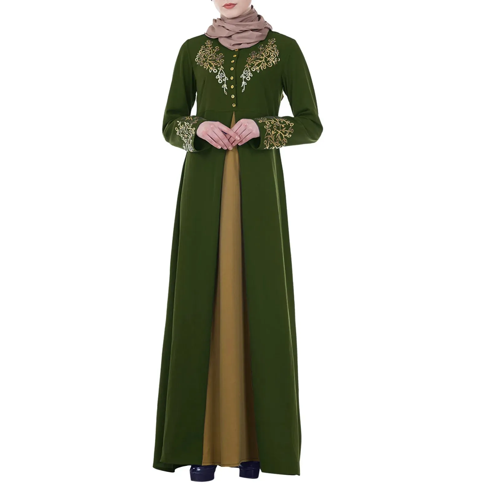 Znbbw and Elegant Abaya Turkey Islamic Arabic Hijab Dress Women's Muslim Kaftan Long Dress Ladies Dubai Turkish Clothing - Image 4
