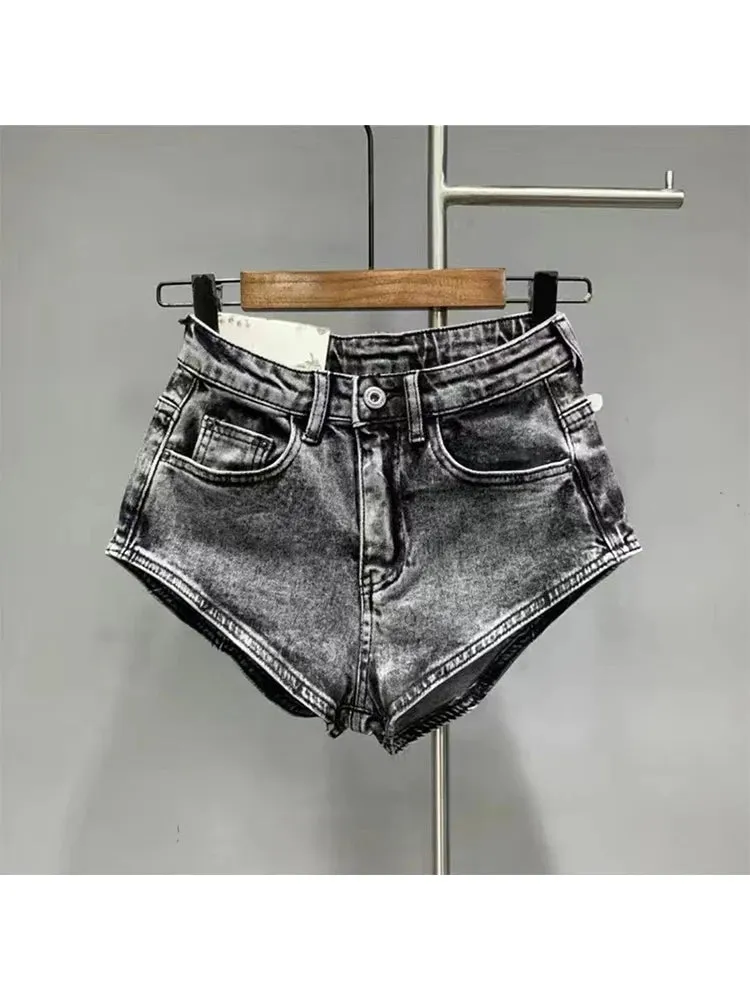 Znbbw Women's Ligtht Blue Denim Shorts Streetwear Y2k Mini Short Pants Harajuku Korean Vintage High Waist Shorts Jeans 2000s Clothes - Image 10