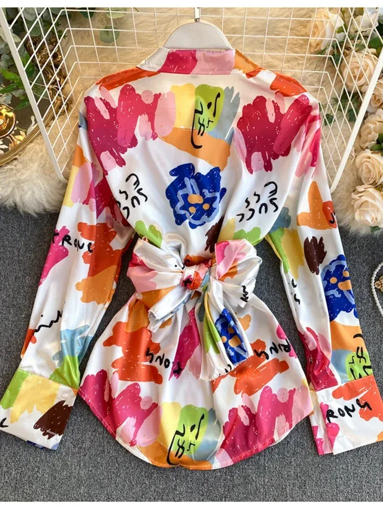 Znbbw Autumn Fashion Blouse Women Turn-Down Collar Shirt Elegant Womens Shirts Long Tunic Desigual Ladies Tops Blusas GD349 - Image 3