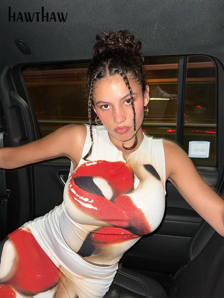 Znbbw Women Fashion Tank Tops Long Skirt Club Two Piece Sets Vacation Outfits 2023 Summer Autumn Wholesale Items For Business - Image 2