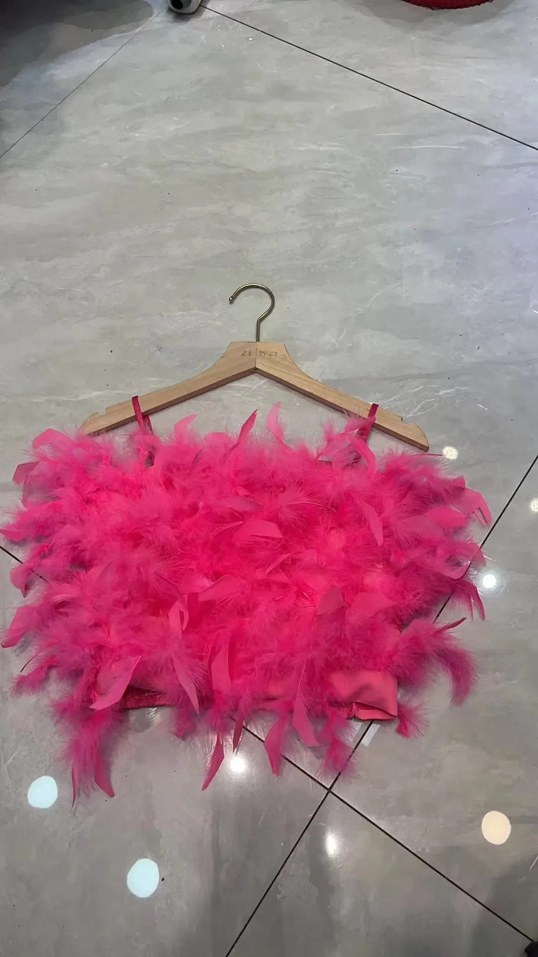 Znbbw Women's Patched Feathers Camis Crop Top Girls Stretchy Back Sweet Tanks Female Fashion Clothing - Image 8