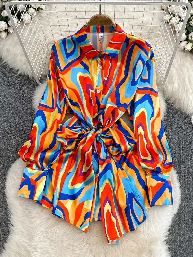 Znbbw Autumn Fashion Blouse Women Turn-Down Collar Shirt Elegant Womens Shirts Long Tunic Desigual Ladies Tops Blusas GD349 - Image 6