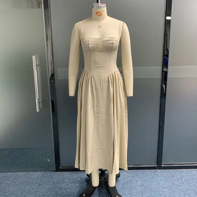 Znbbw Women Maxi Dress Summer Fashion Elegant Sling Solid Nipped Waist Sleeveless Loose Party Beach Sexy Dresses Streetwear 0410 - Image 4