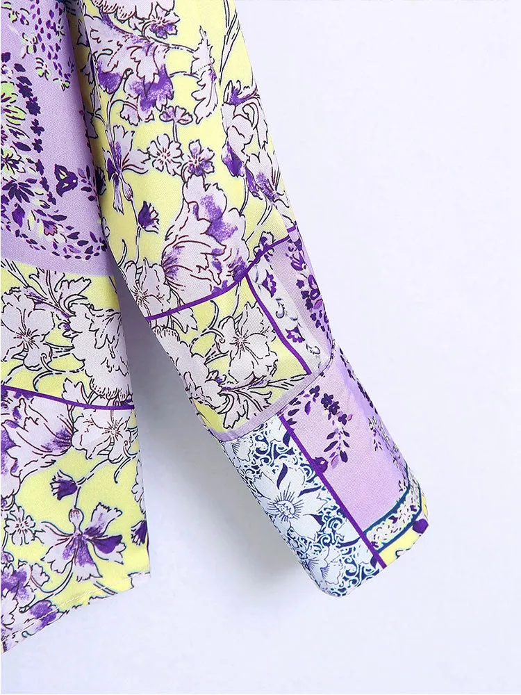 Znbbw 2023 Spring Women Fashion Printed Shirt Casual Loose Long Sleeve Single-breasted Lapel Female Shirt Chic Top 202304 - Image 5