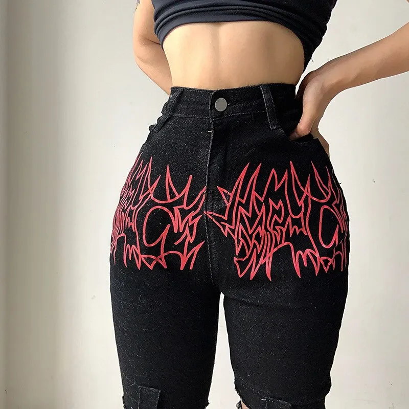 Znbbw Bandage Women Baggy Jeans Low Waist Skinny Pencil Casual Vintage Y2K Aesthetic Trousers Black Streetwear Woman Jeans - Image 2