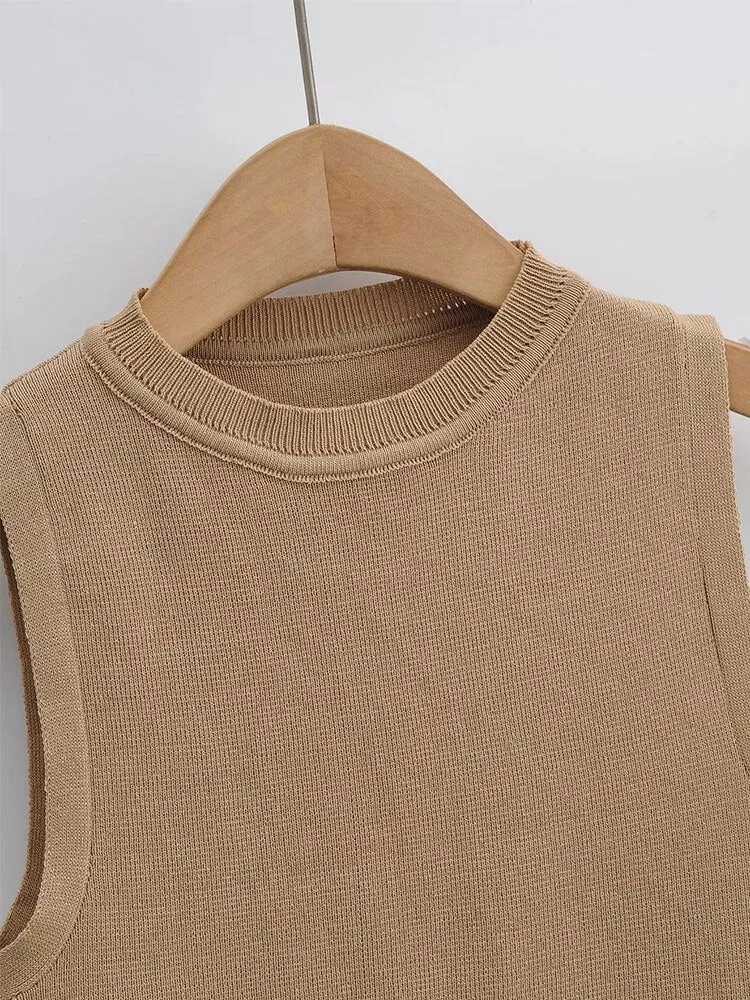 Znbbw Women Off Shoulder Tank Top Summer Knit Ribbed O Neck Sleeveless Skinny Vests 2023 Sexy Solid Basic Tops 202304 - Image 15