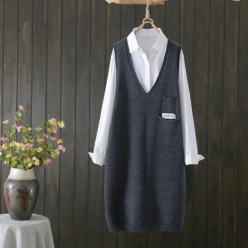 Znbbw style knitted vest women autumn and winter Korean versatile casual camisole medium length sleeveless sweater vest female - Image 8