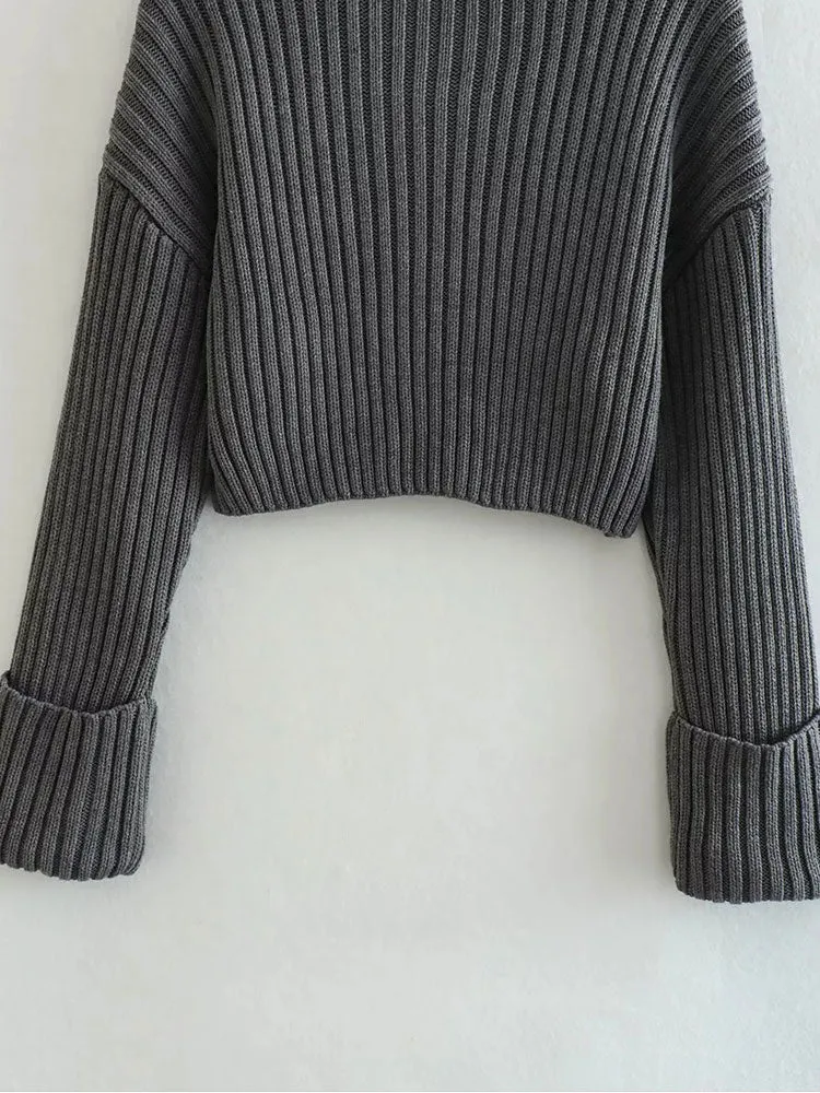 Znbbw 2023 Ladies Retro Solid Turtleneck Sweater Warm Knit Pullover Women Fashion Autumn Spring Casual Long Sleeve Sweater - Image 5