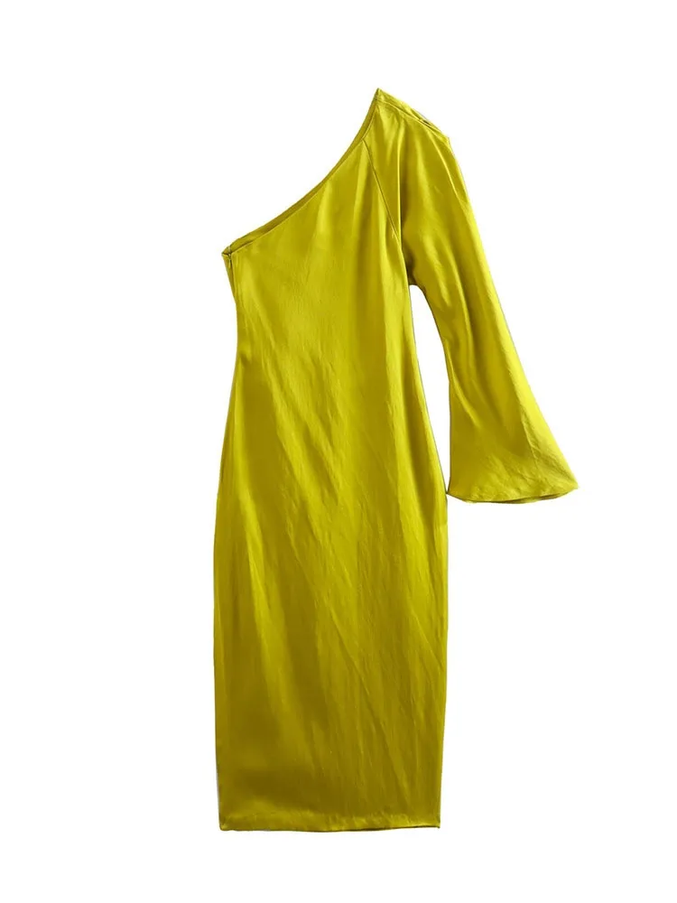 Znbbw Women Solid Sexy Party Dresses Women Single Long Sleeve Slim Bodycon Lady Casual Midi Dress 202306 - Image 4