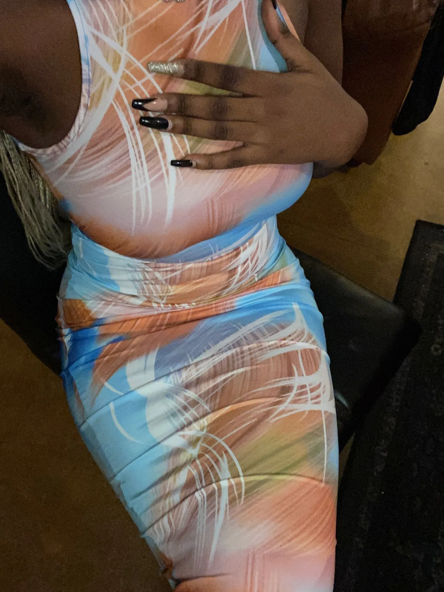 Znbbw Women Summer Fashion Backless Sleeveless Printed Bodycon Slim Pencil Dress 2023 Female Clothing Streetwear Wholesale - Image 2