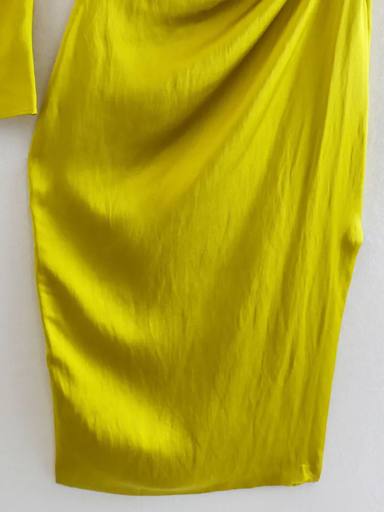 Znbbw Women Solid Sexy Party Dresses Women Single Long Sleeve Slim Bodycon Lady Casual Midi Dress 202306 - Image 7