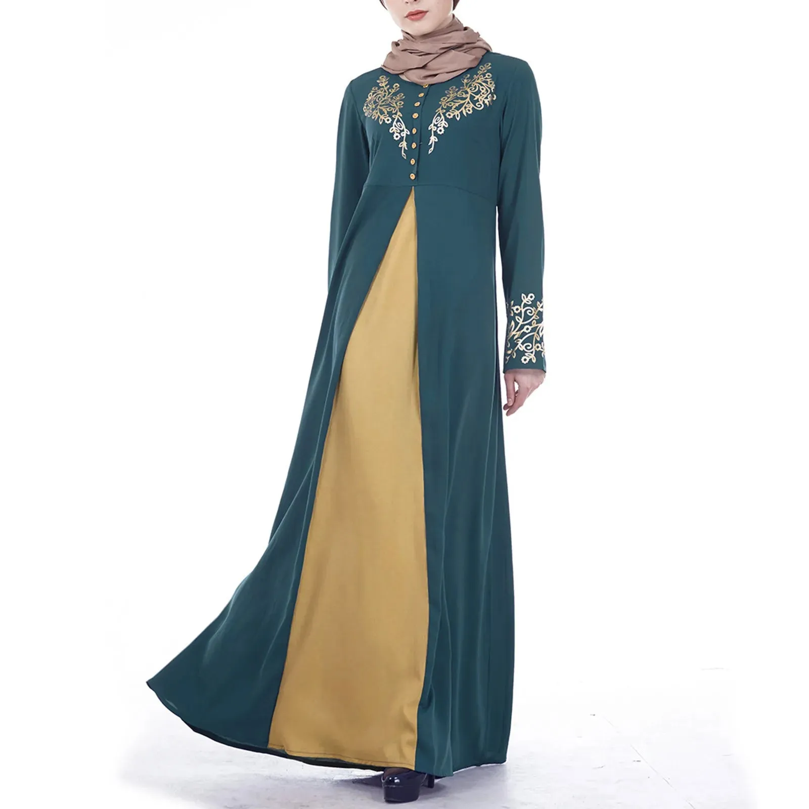 Znbbw and Elegant Abaya Turkey Islamic Arabic Hijab Dress Women's Muslim Kaftan Long Dress Ladies Dubai Turkish Clothing - Image 3