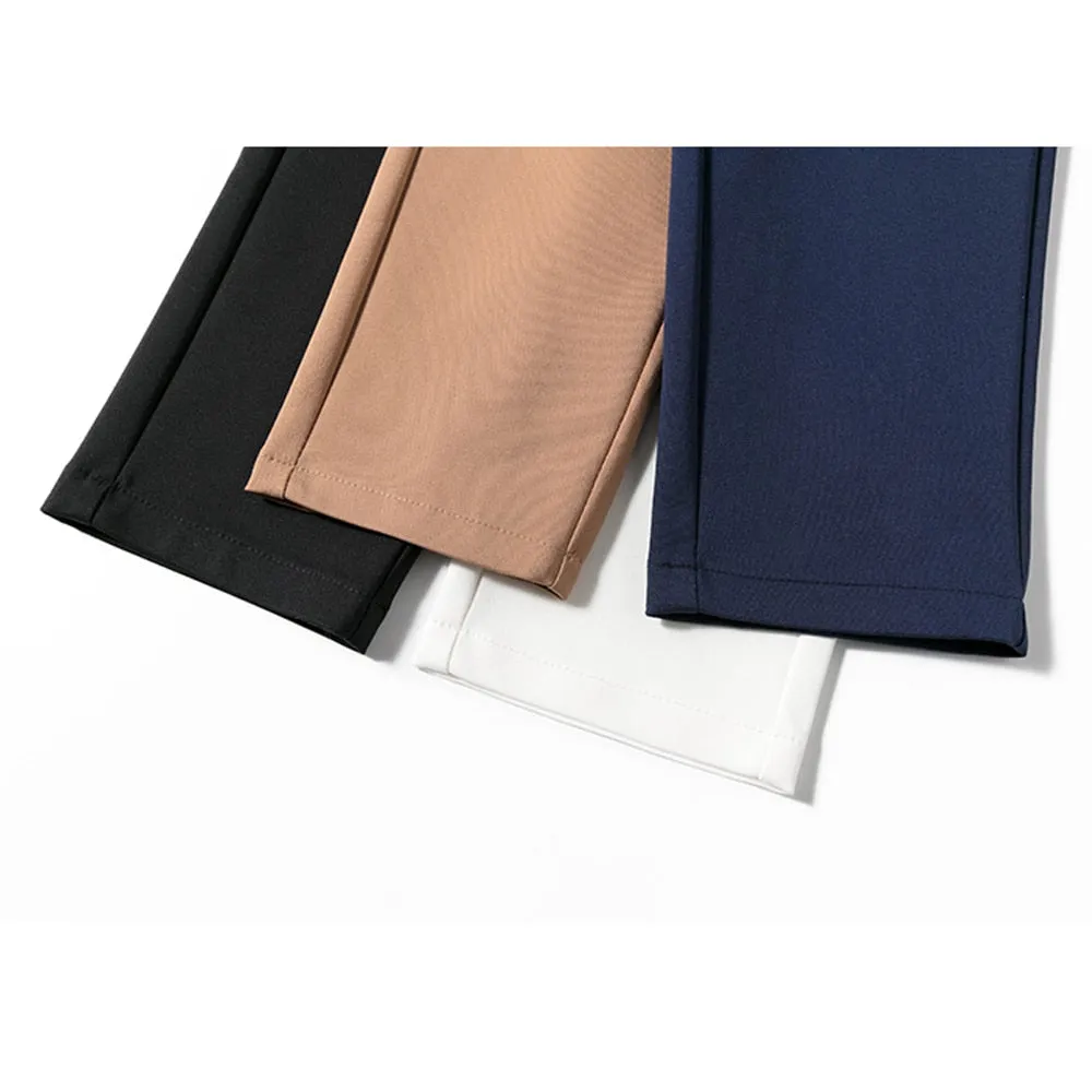 Znbbw Women Harem Pants Spring Autumn Elegant Two Buttons Mid-Waist Formal Office Business Trousers Casual Slim Black Woman Pants - Image 6