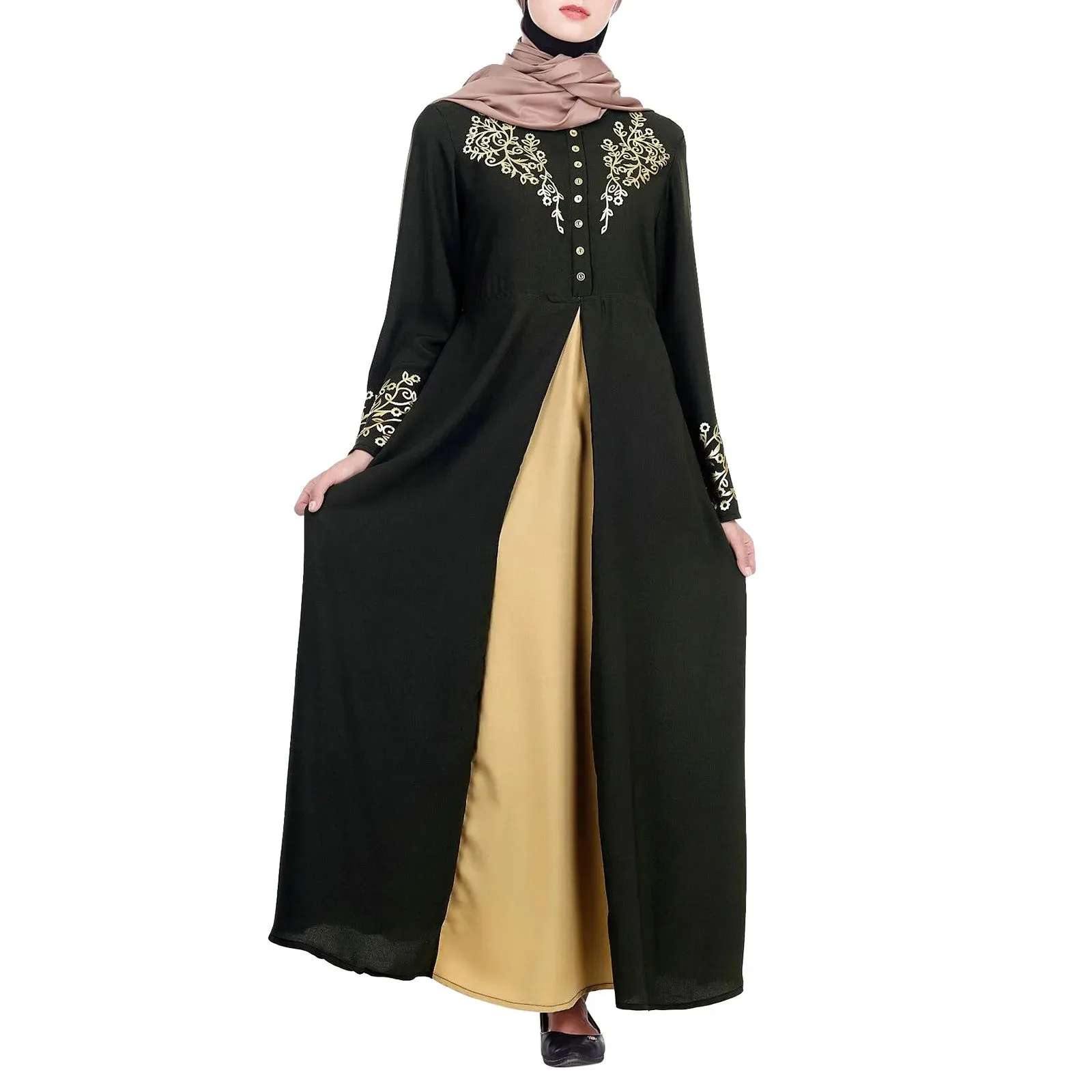 Znbbw and Elegant Abaya Turkey Islamic Arabic Hijab Dress Women's Muslim Kaftan Long Dress Ladies Dubai Turkish Clothing - Image 5
