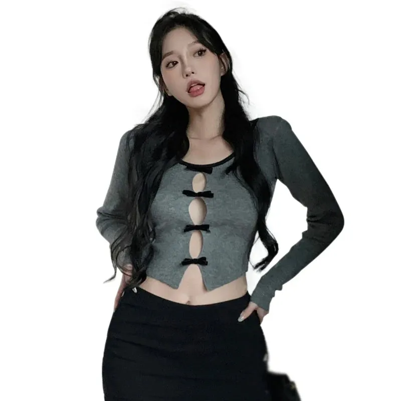 Znbbw Women's sweater Breathable Sweet  long sleeves Thin style Women's sweater Top - Image 2