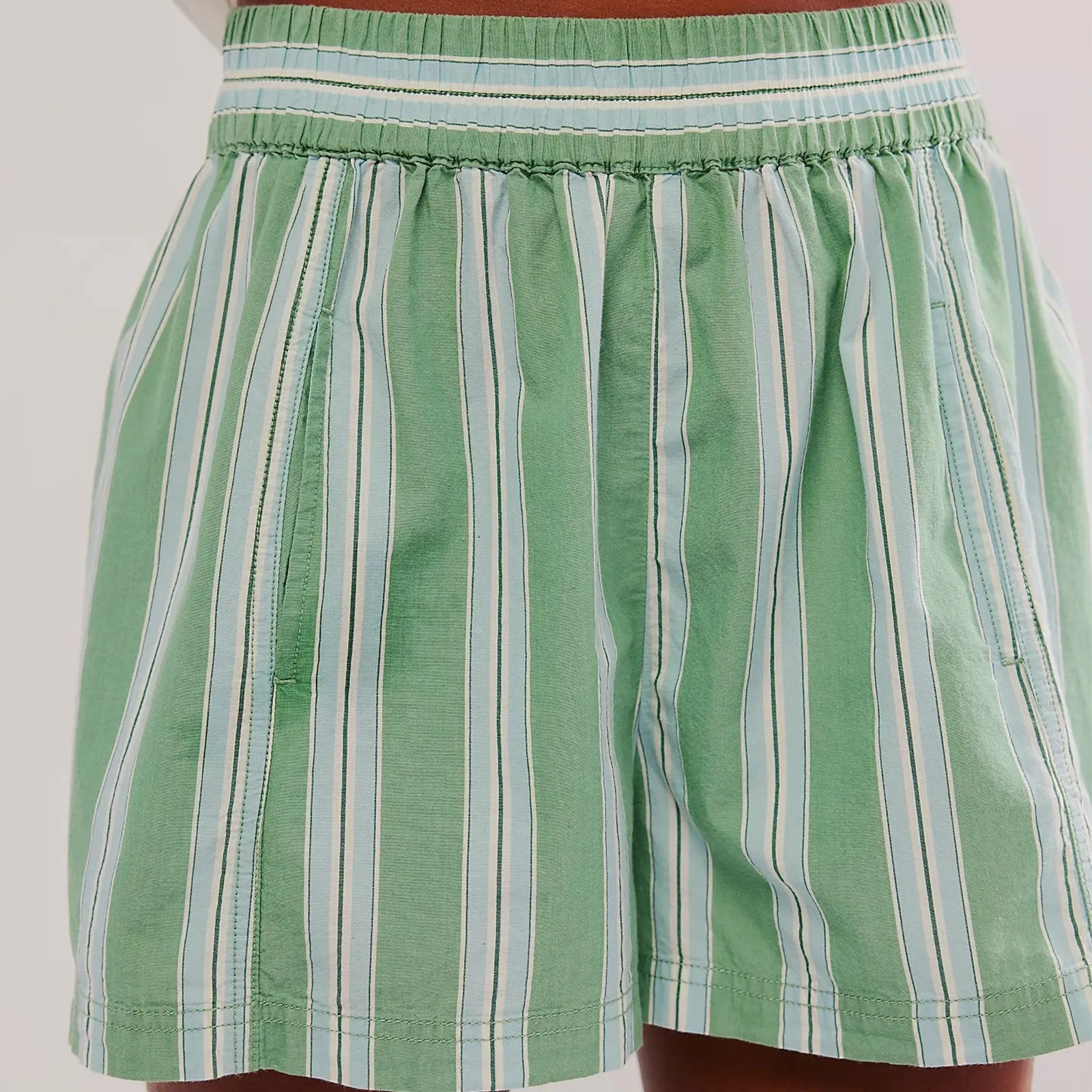 Znbbw Women y2k Aesthetic Loungewear Shorts Elastic Waist Cute Striped Pajama Shorts Summer Harajuku Boxer Shorts Going Out Pants - Image 2