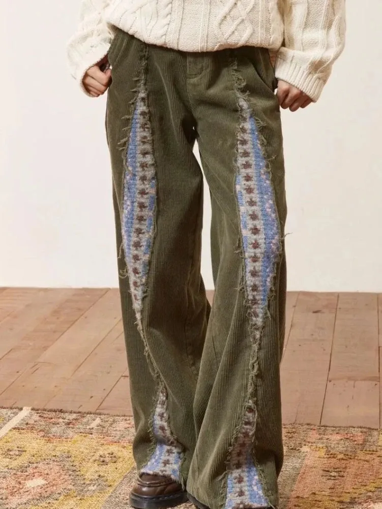 Znbbw Vintage Pantalones De Mujer Patchwork High Waist Casual Loose Design Pants for Women Spring Autumn All Match Clothing - Image 6