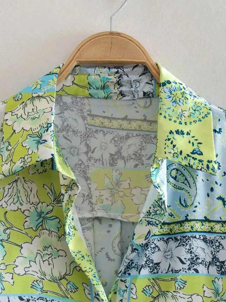 Znbbw ZBZA Woman 2023 Casual Blouses Summer Spring Fashion Long Sleeve Vintage Print Loose Long Shirts Female Tops 202302 - Image 5