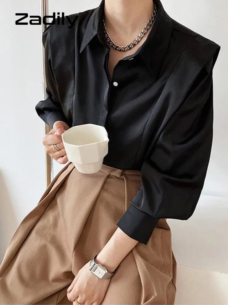 znbbw 2023 Summer Elegant Long Sleeve Solid Work Shirt Women Office Lady Button Up White Shirt Blouse Casual Female Clothes - Image 6