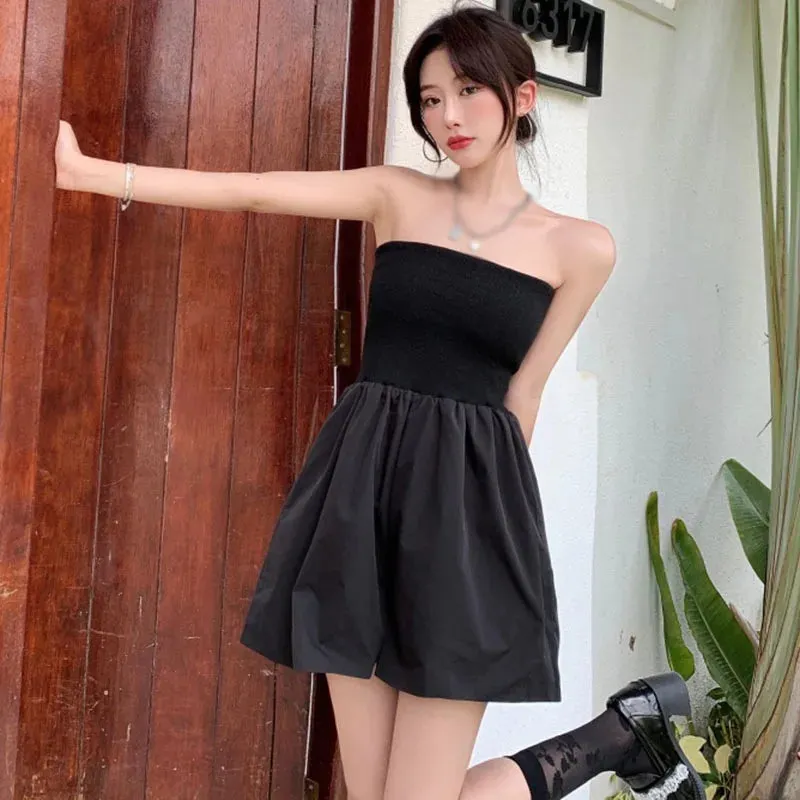 Znbbw Women's Shorts Waist Thin Temperament Korean Version Of High Waist Casual Tube Top Joint Shorts - Image 3