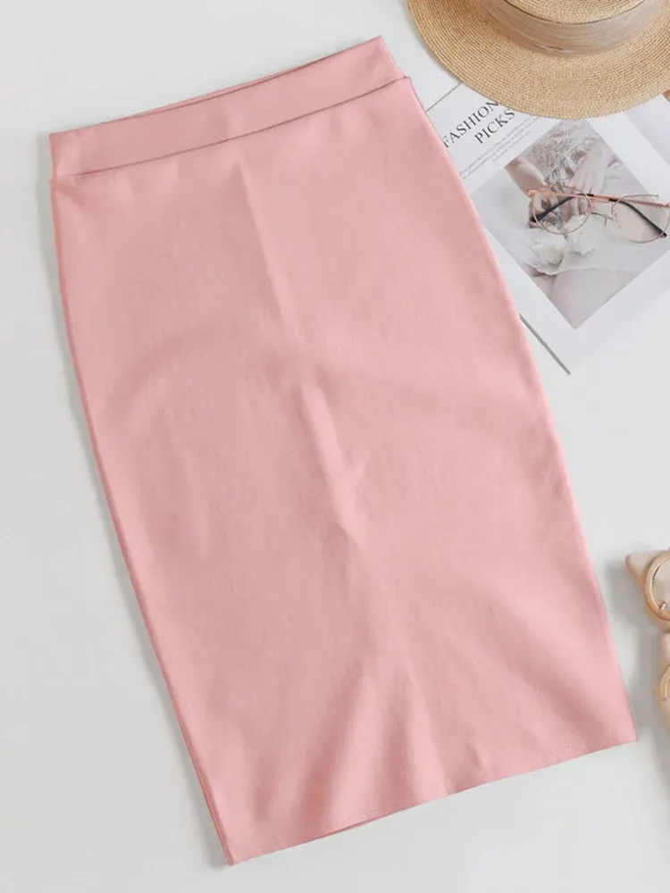 Znbbw Women's Pencil Skirts Solid Pur High Waist Slim Skirt Fit Girl Summer Office Lady Elastic Female Sexy Tube Faldas PL211 - Image 7