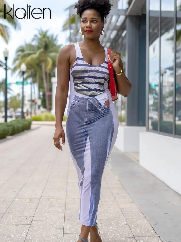 Znbbw 3D Printed y2k Long Dresses Women Summer Casual Sleeveless Streetwear Bodycon Club Party Vacation Midi Dress vestido - Image 4