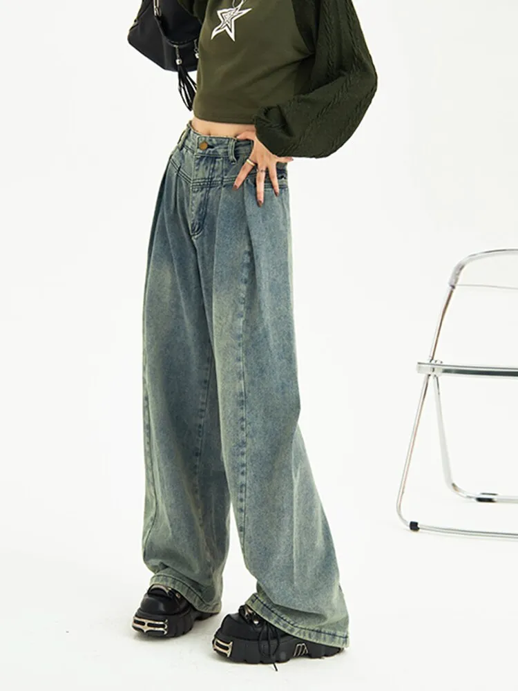 znbbw Y2K Jeans Women Streetwear Vintage Wide Leg Pants Super Loose High Street Pantalones Korean Fashion Baggy Pant Trousers - Image 2