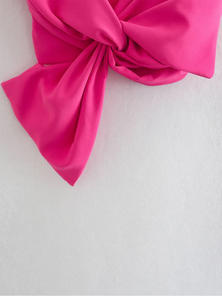 Znbbw 2023 Crop Top Women Sleeveless Party Off Shoulder Spaghetti Strap Backless Korean Bow Tank Tops 202304 - Image 7