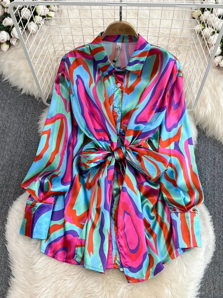 Znbbw Autumn Fashion Blouse Women Turn-Down Collar Shirt Elegant Womens Shirts Long Tunic Desigual Ladies Tops Blusas GD349 - Image 4