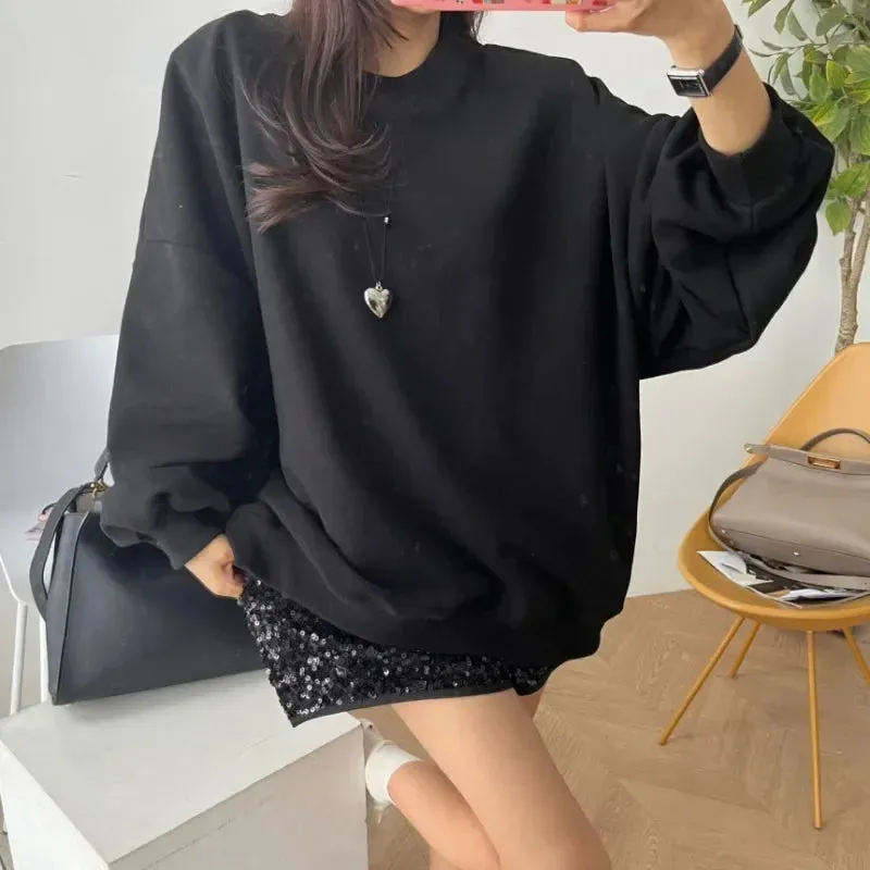 Znbbw Back Hollow Out Hoodies Women Spring Fake Two Piece Womens Clothing Loose O Neck Ropa Mujer Fashion Casual Hoodie - Image 6