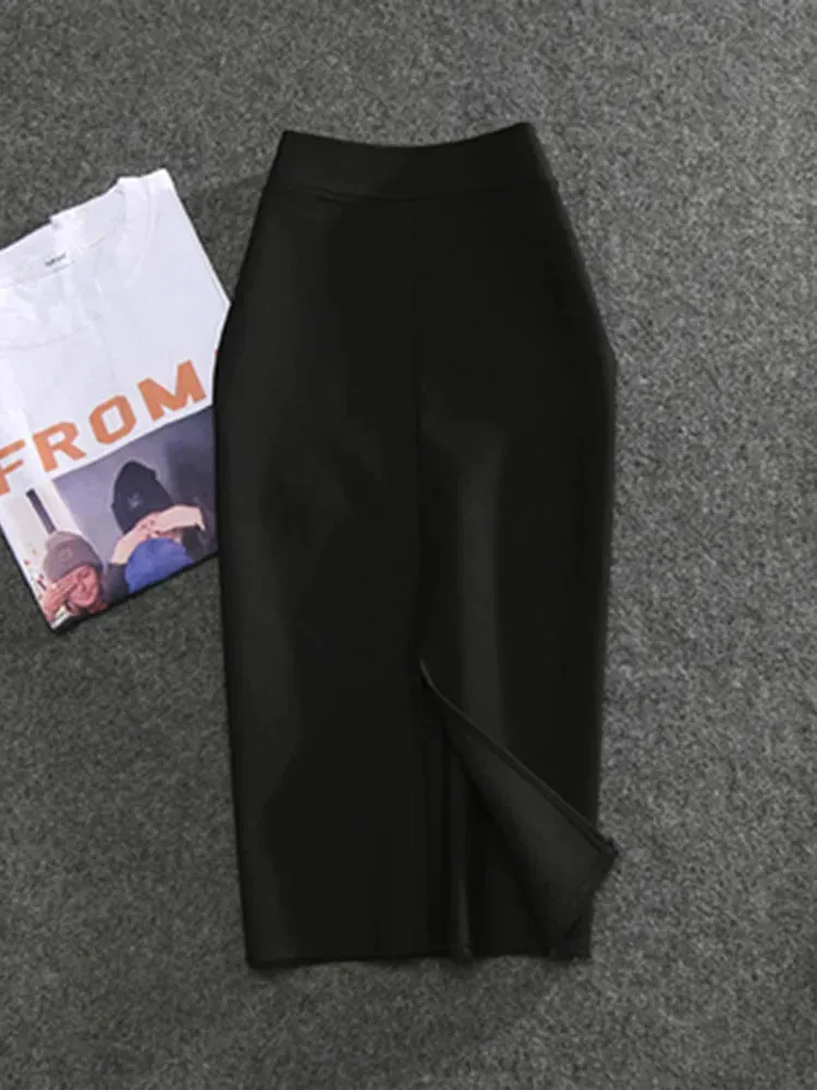 Znbbw Women's Pencil Skirts Solid Pur High Waist Slim Skirt Fit Girl Summer Office Lady Elastic Female Sexy Tube Faldas PL211 - Image 11