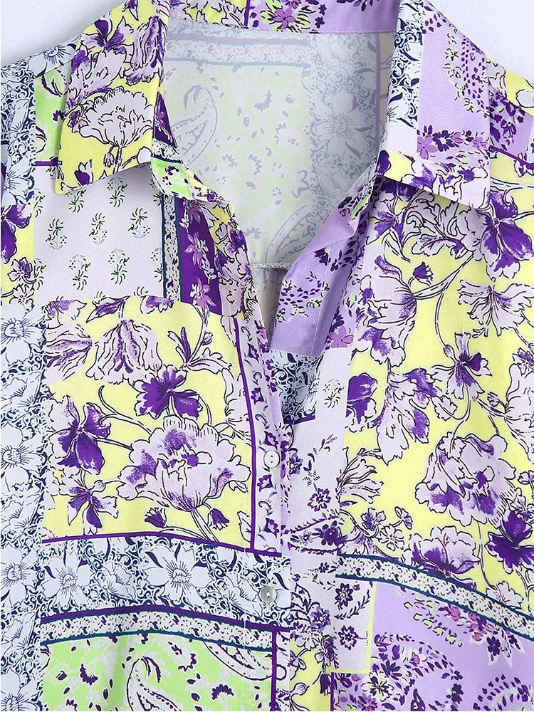 Znbbw 2023 Spring Women Fashion Printed Shirt Casual Loose Long Sleeve Single-breasted Lapel Female Shirt Chic Top 202304 - Image 7