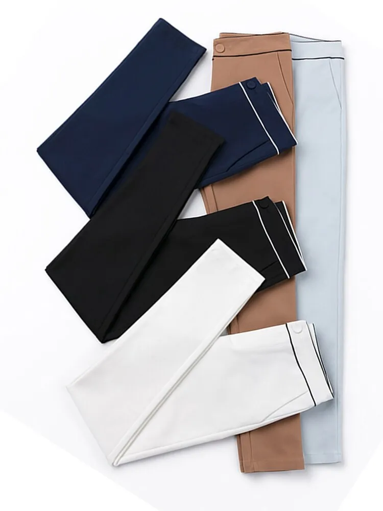 Znbbw Office Lady Formal Slim Suit Pants Women Stretch Mid-Waist Straight Trousers Femme Korean Vintage Casual Pencil Pants - Image 8