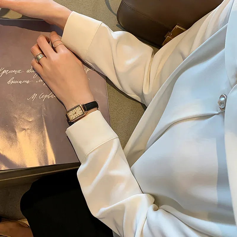 Znbbw Women V-Neck White Chiffon Blouse Shirt Tops Long Sleeve Blouse Women Blusas Mujer De Moda 2023 Blouses Femme Shirts D620 - Image 6