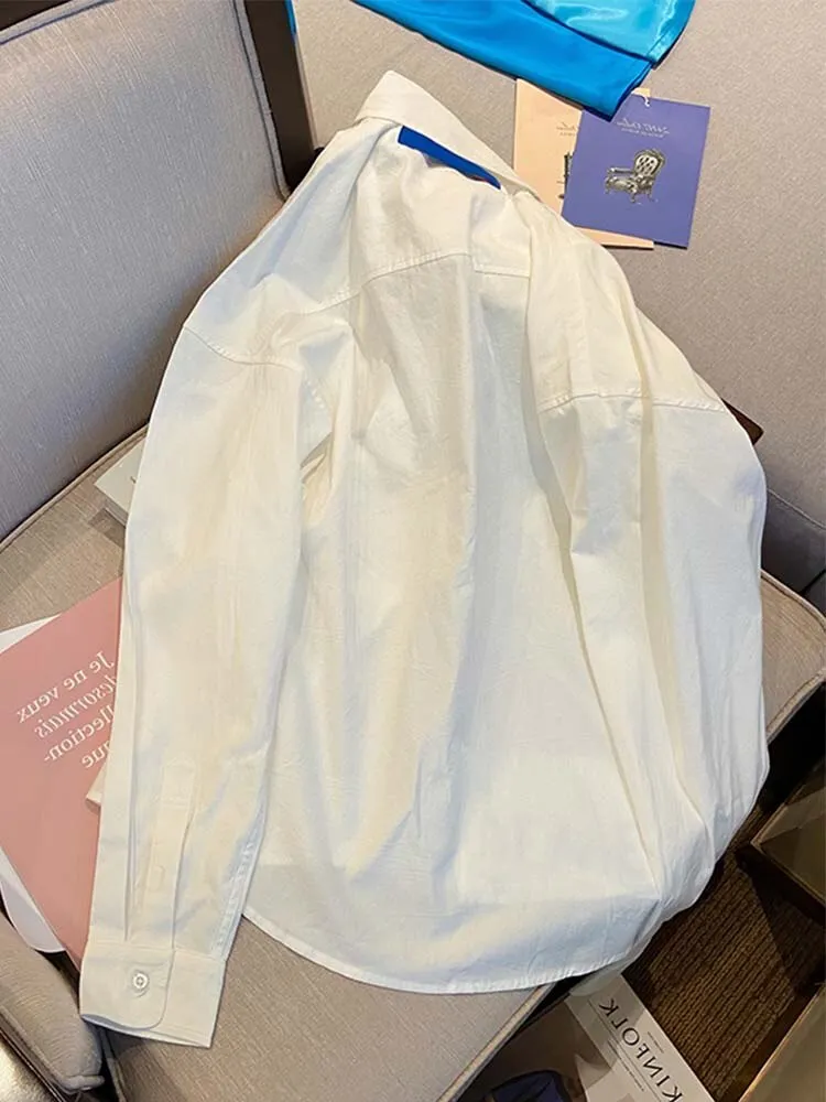 znbbw Autumn Fashion Blouses For Ladies Color Woven Belt Design Women Chiffon T-Shirts Fashion Chic Loose All-match Shirts - Image 3