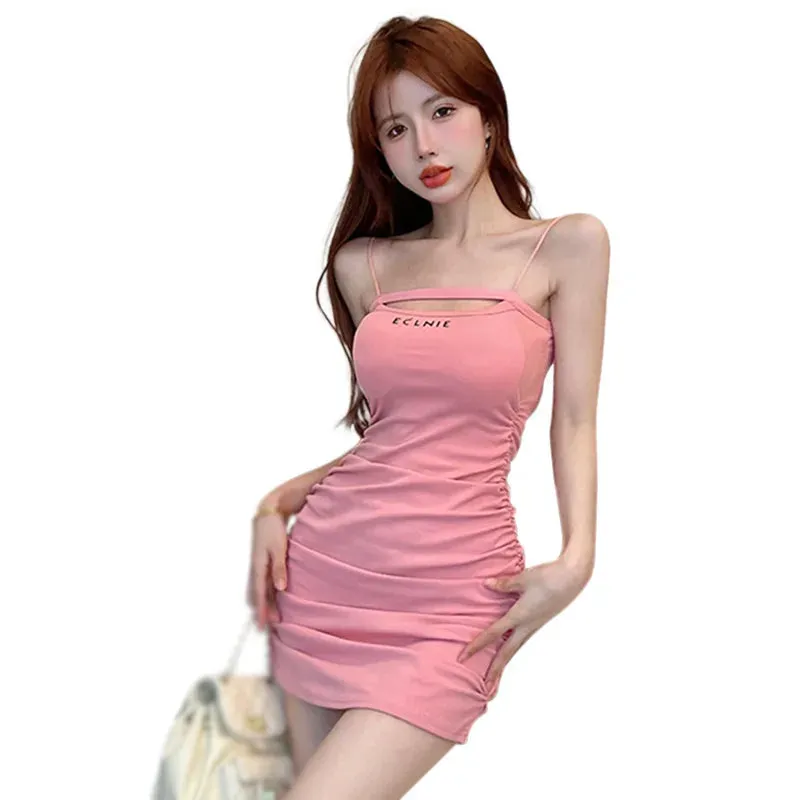 Znbbw Women's Summer Korean Version Dress Slim Fit Sexy Tight Strap Dress - Image 7
