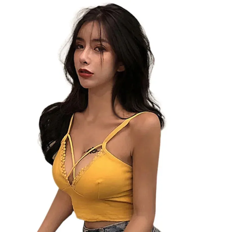 Znbbw Women's  with Built-in Shelf Bra Wire Free V Neck Padded Workout Shirts Yoga Camisole - Image 8