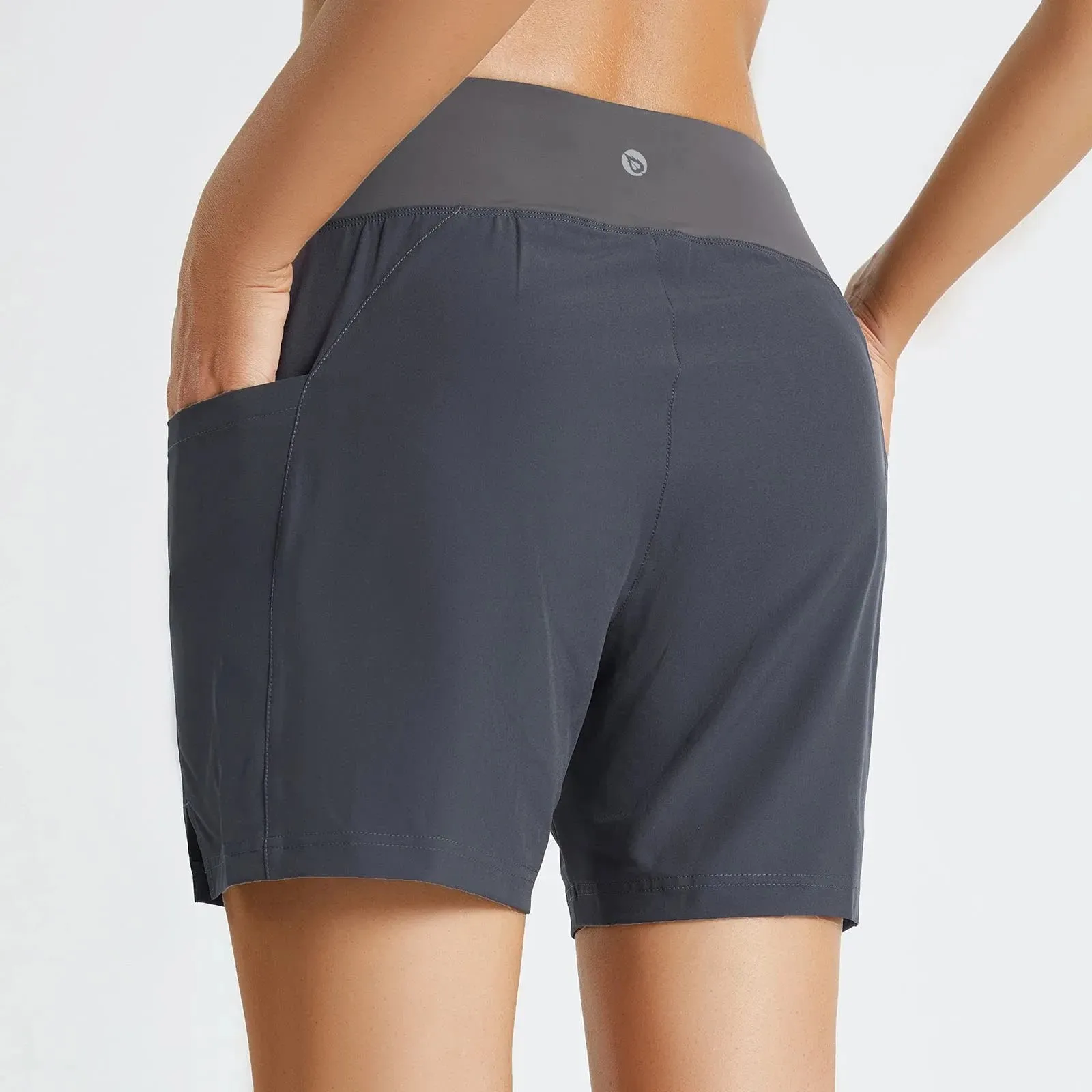 Znbbw Women Swim Shorts High Waisted Bathing Suit Bottoms Drawstring Swimsuit Tankini Summer Casual Skinny Fitness Solid Boy Shorts - Image 4