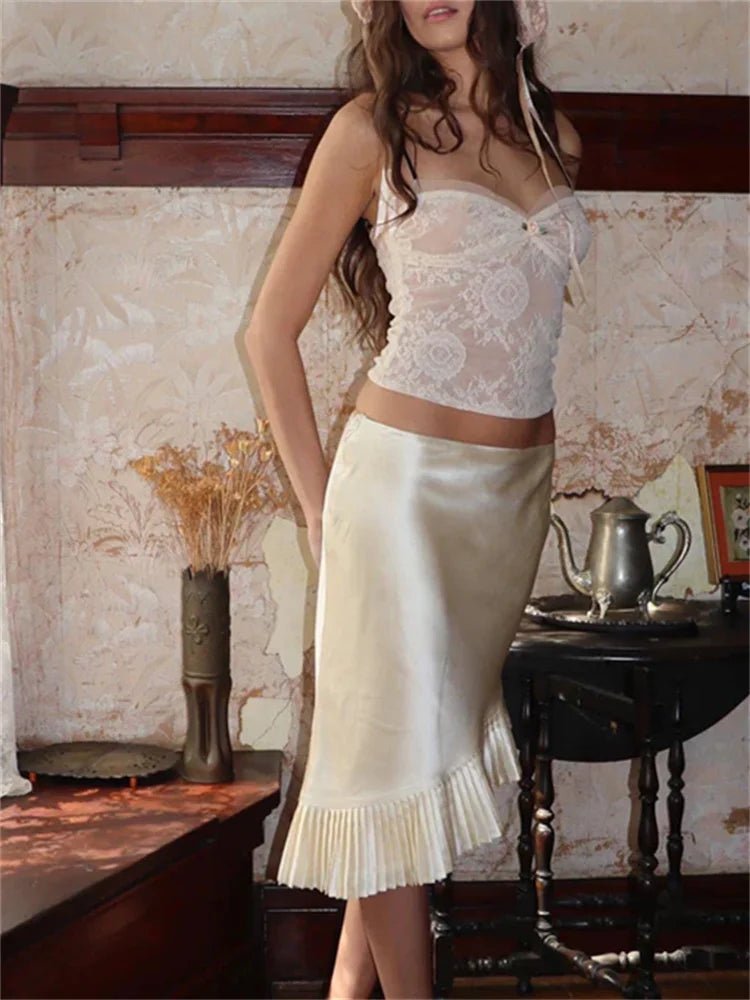 Znbbw Women Y2k Spaghetti Strap Crop Tops Fairycore Slim Fit Mesh Backless Sleeveless Tank Top Aesthetic Low Cut Tee Vest - Image 4