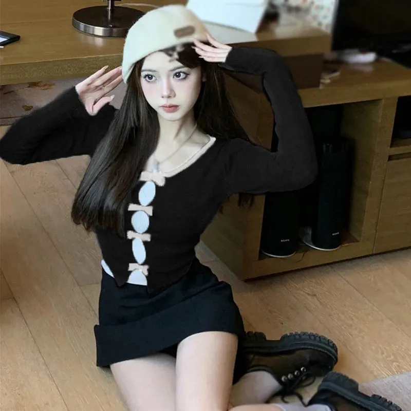 Znbbw Women's sweater Breathable Sweet  long sleeves Thin style Women's sweater Top - Image 6