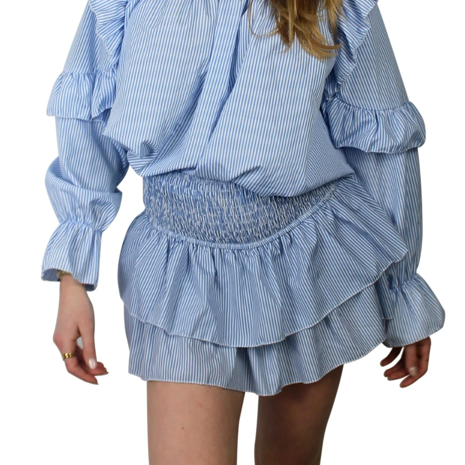 Znbbw Women's Kawaii Aesthetic Mini Skirts Elegant High Waist Pleated Printed Ruffled Layered Skirts Summer A-line Skirts Streetwear - Image 4