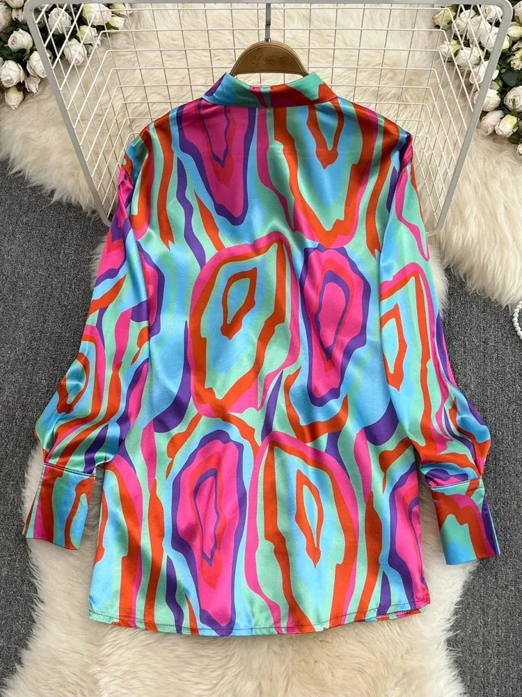 Znbbw Autumn Fashion Blouse Women Turn-Down Collar Shirt Elegant Womens Shirts Long Tunic Desigual Ladies Tops Blusas GD349 - Image 5