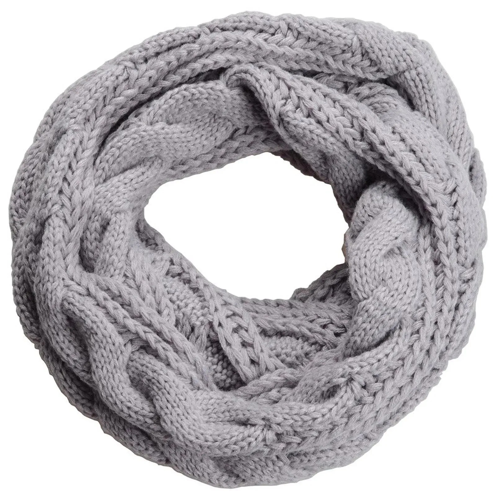 Znbbw Womens Solid Thick Scarf Ribbed Knit Winter Circle Loop Scarf Vintage Teenagers Girls Ring Scarves Autumn Winter Warmer Neck - Image 6
