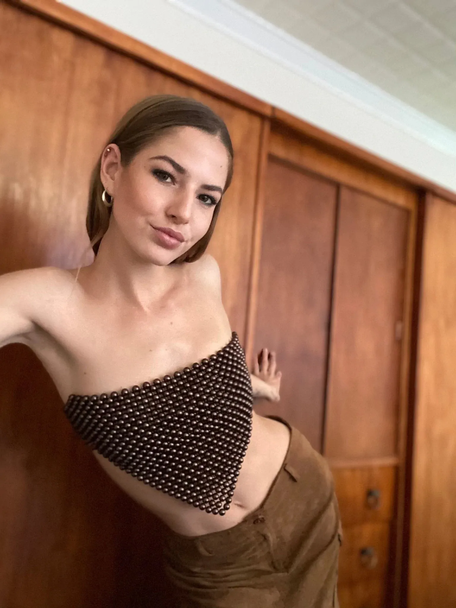 Znbbw Women Pearl Crop Top Fishnet Hollow Out Camisole Beach Holiday Cover-ups Chic Women Sleeveless Summer Matching Vest Korean - Image 4