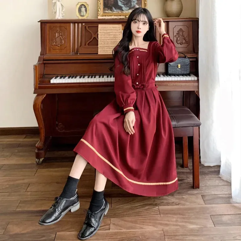 Znbbw Autumn Dresses Oversized Sweet Preppy Style Long Sleeve Bow Decoration Vestidos All Match Elegant 2024 New Women Clothing - Image 4